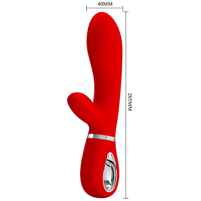 Pretty Love Spot Thomas - Massaggiatore curvo, colore rosso - in mano per le dimensioni