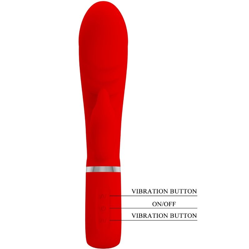 Pretty Love Spot Prescott - Massaggiatore curvo, colore rosso - retro