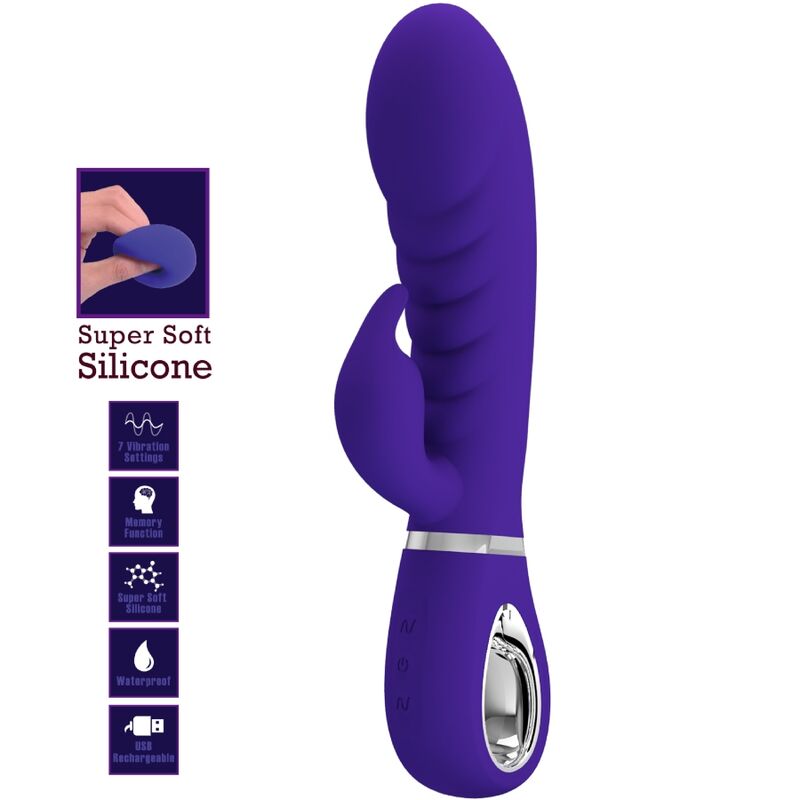 Pretty Love Spot Prescott - Massaggiatore curvo, colore viola - vista frontale