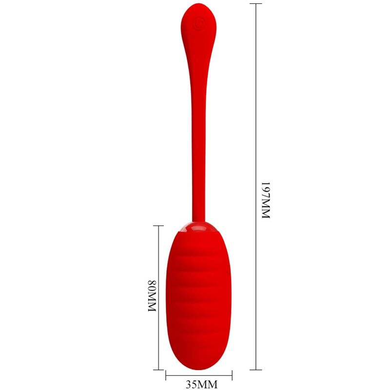Pretty Love Kirk - Ovetto massaggiante, colore rosso - retro