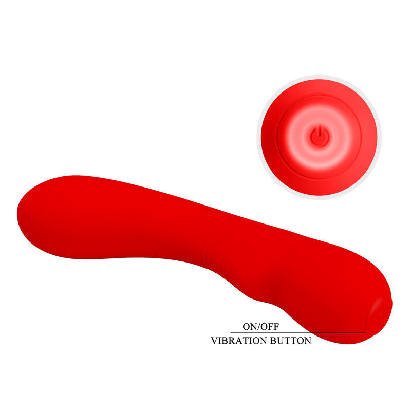 Pretty Love Prescott - Massaggiatore curvo, colore rosso - retro