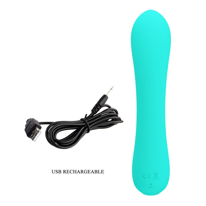 Pretty Love Prescott - Massaggiatore curvo, colore verde - vista laterale