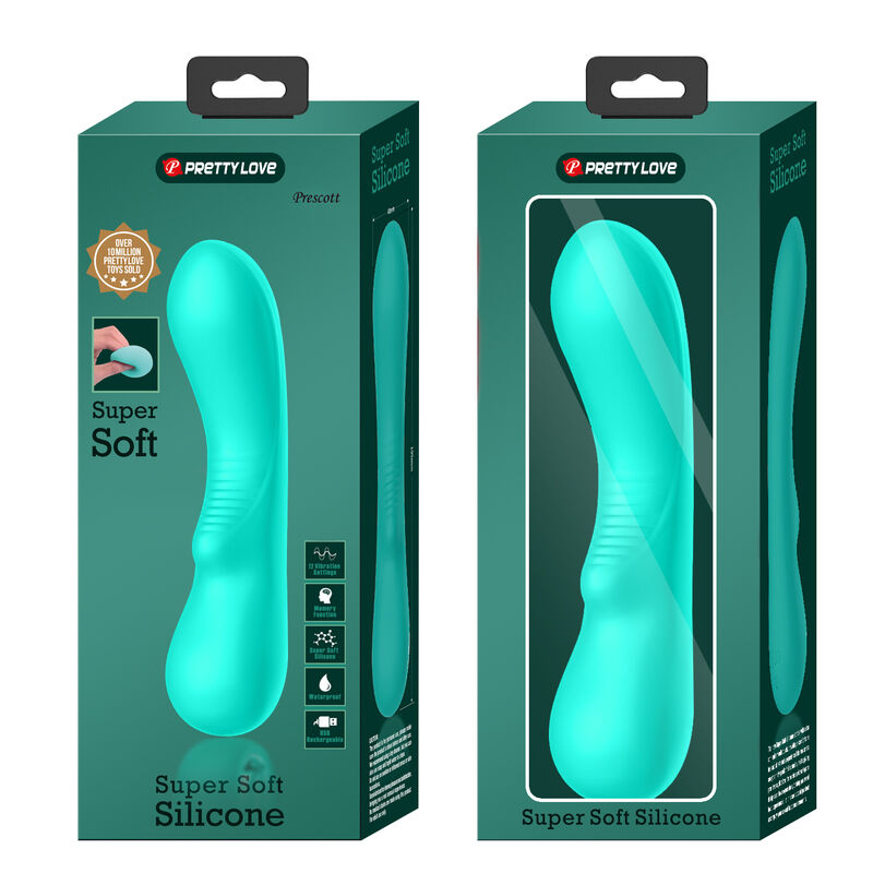 Pretty Love Prescott - Massaggiatore curvo, colore verde - dettaglio