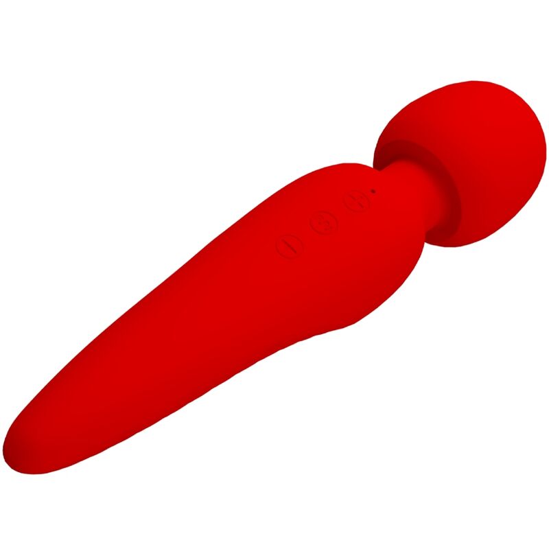 Pretty Love Meredith 12 Modalit - Massaggiatore wand, colore rosso - vista laterale
