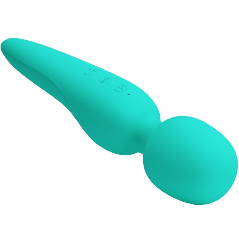Pretty Love Meredith 12 Modalit - Massaggiatore wand, colore verde - in mano per le dimensioni