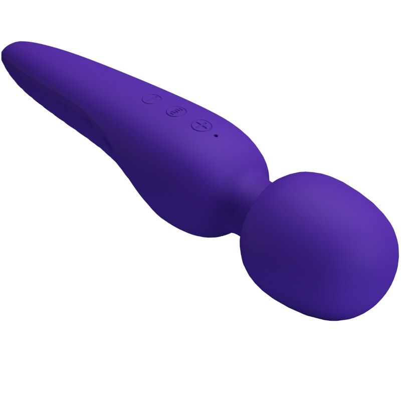 Pretty Love Meredith 12 Modalit - Massaggiatore wand, colore viola - in mano per le dimensioni