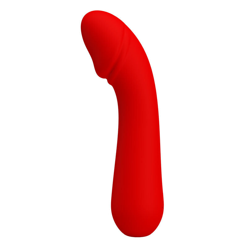 Pretty Love Cetus - Massaggiatore curvo, colore rosso - vista laterale