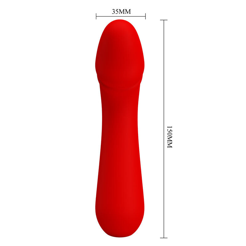 Pretty Love Cetus - Massaggiatore curvo, colore rosso - retro