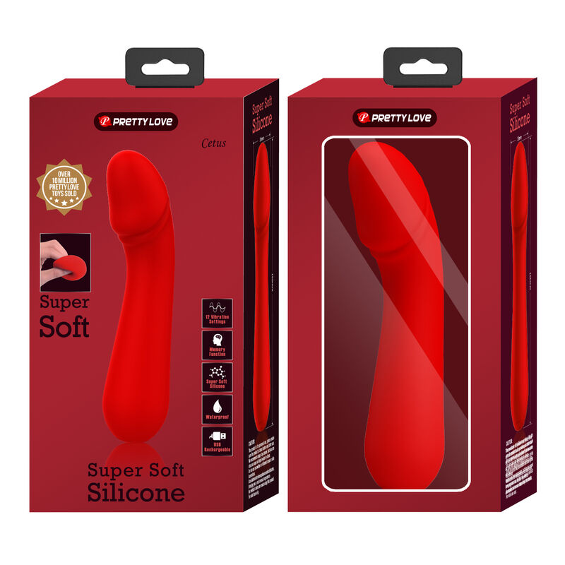 Pretty Love Cetus - Massaggiatore curvo, colore rosso - dettaglio