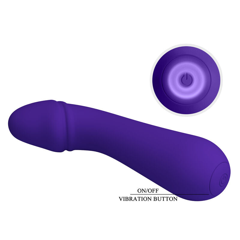 Pretty Love Cetus - Massaggiatore curvo, colore viola - vista frontale