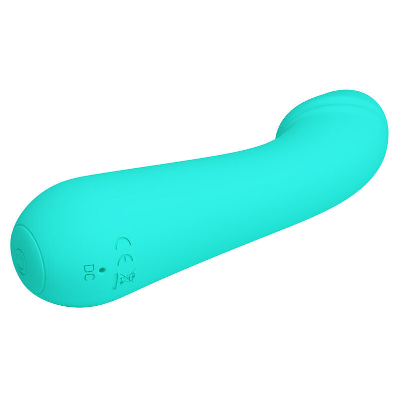Pretty Love Cetus - Massaggiatore curvo, colore verde - in mano per le dimensioni