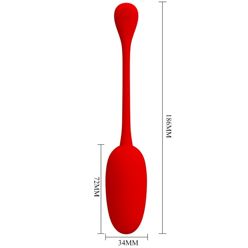 Pretty Love Knucker - Ovetto massaggiante, colore rosso - retro