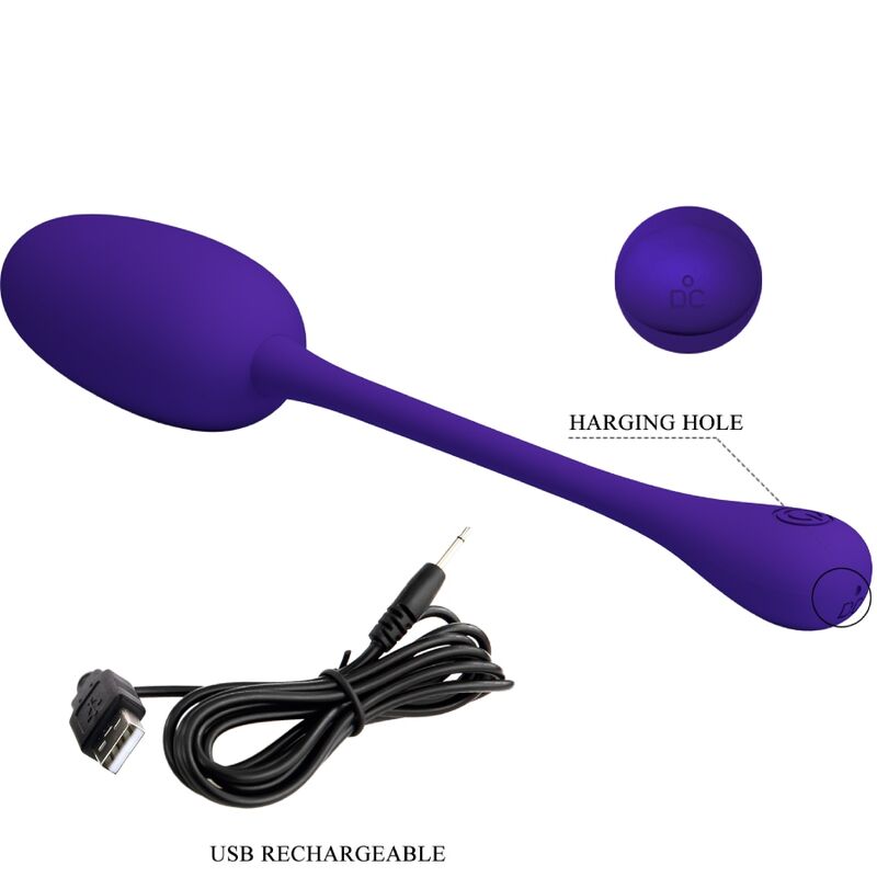 Pretty Love Knucker - Ovetto massaggiante, colore viola - vista laterale