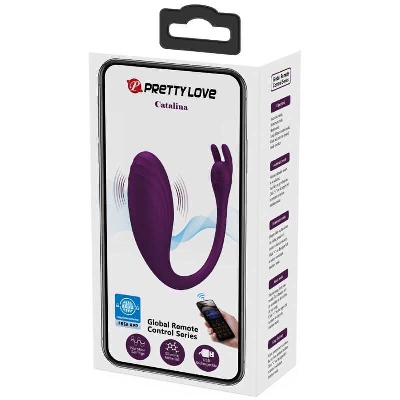 Pretty Love Catalina - Ovetto massaggiante, colore vibrator viola - vista laterale