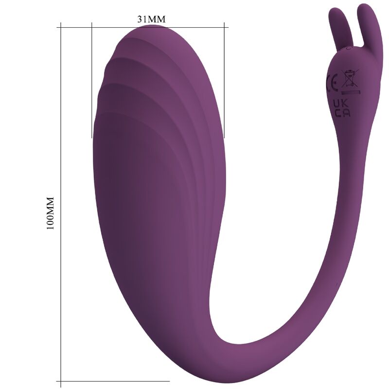 Pretty Love Catalina - Ovetto massaggiante, colore vibrator viola - retro