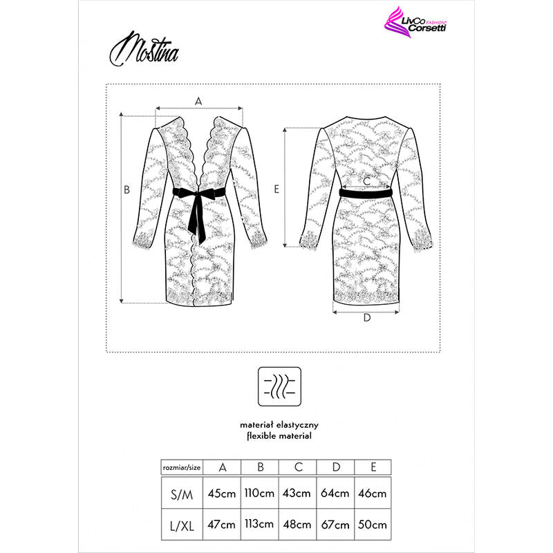 Livco Corsetti Fashion Mostina LC 90641 Dressing - Lingerie - in mano per le dimensioni