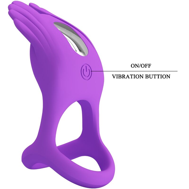 Pretty Love Silas - Anello per uomo, colore viola - retro