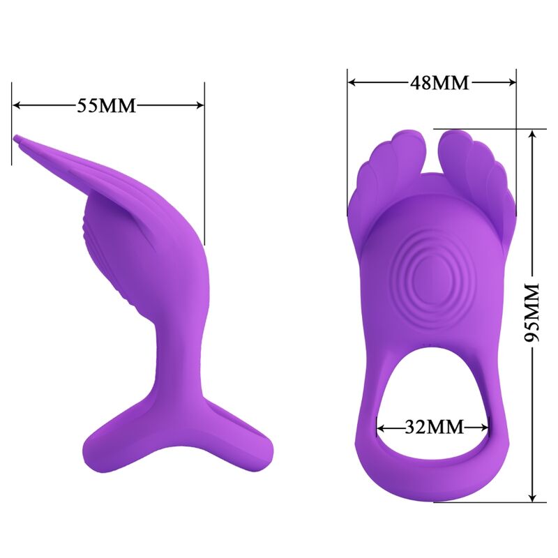 Pretty Love Silas - Anello per uomo, colore viola - vista frontale