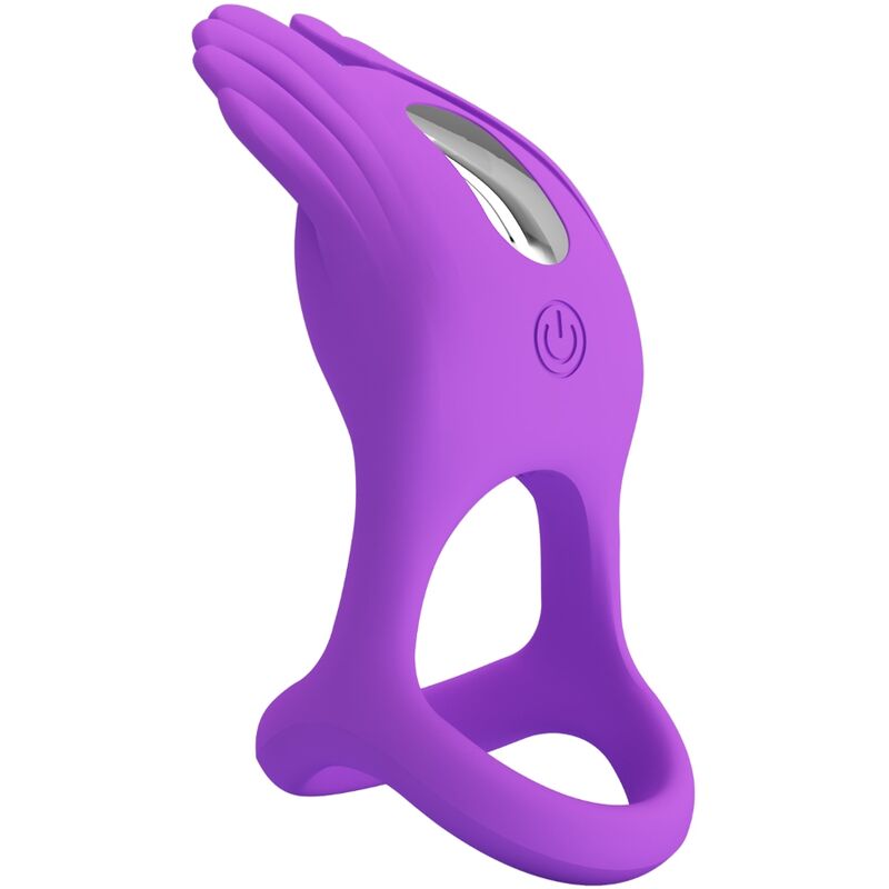 Pretty Love Silas - Anello per uomo, colore viola - in mano per le dimensioni