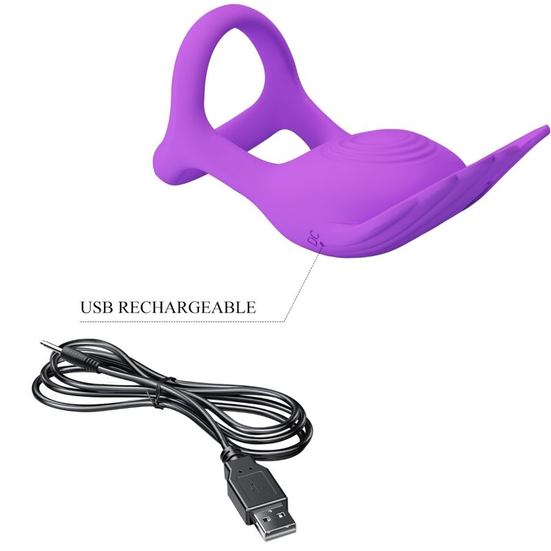 Pretty Love Silas - Anello per uomo, colore viola - vista laterale
