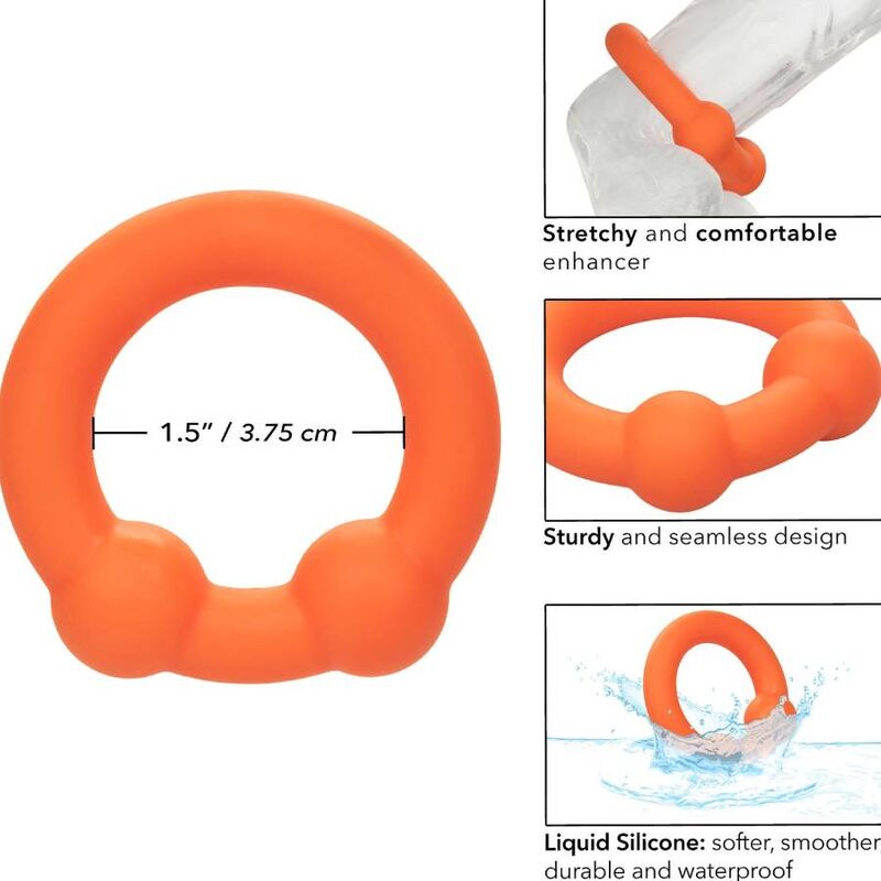 Calexotics Alpha - Anello per uomo, colore dual ball arancione - vista frontale