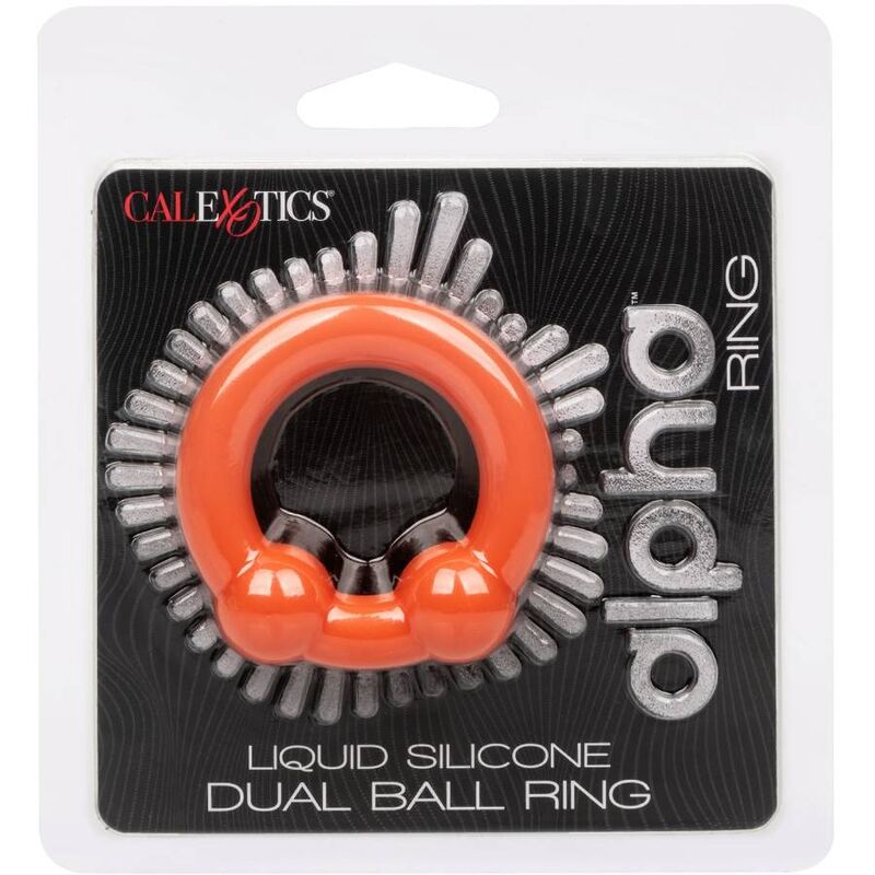 Calexotics Alpha - Anello per uomo, colore dual ball arancione - vista laterale