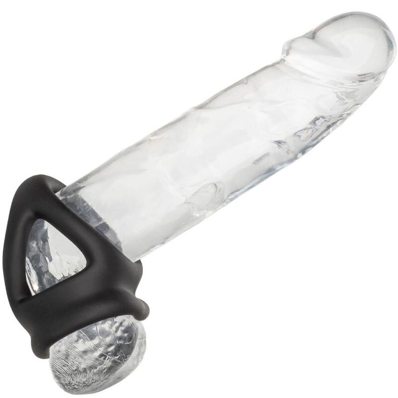 Calexotics Alpha - Anello per uomo, colore dual cage nero - in mano per le dimensioni