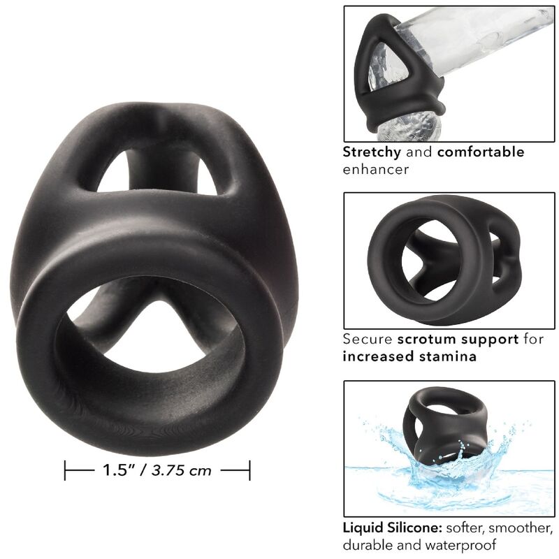 Calexotics Alpha - Anello per uomo, colore dual cage nero - nella confezione