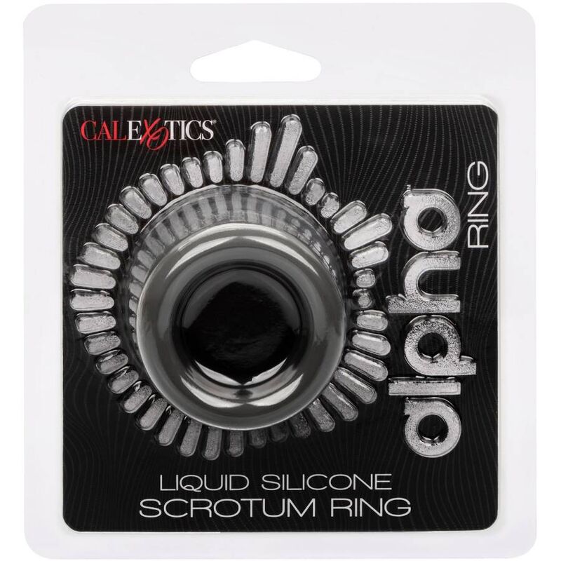 Calexotics Alpha - Anello per uomo, colore allungabile scroto nero - vista laterale