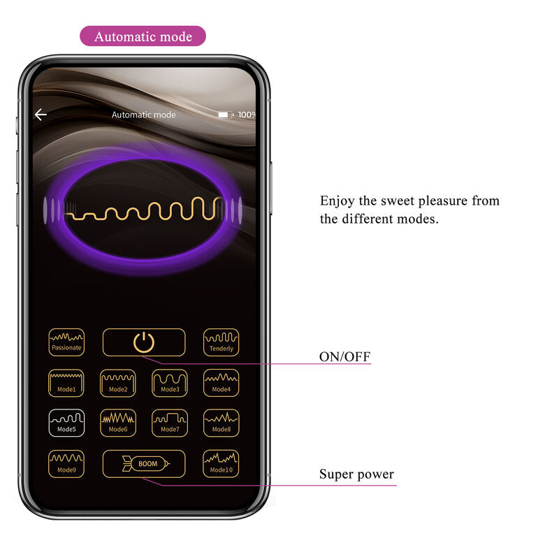 Pretty Love Hector - Massaggiatore con app - in mano per le dimensioni