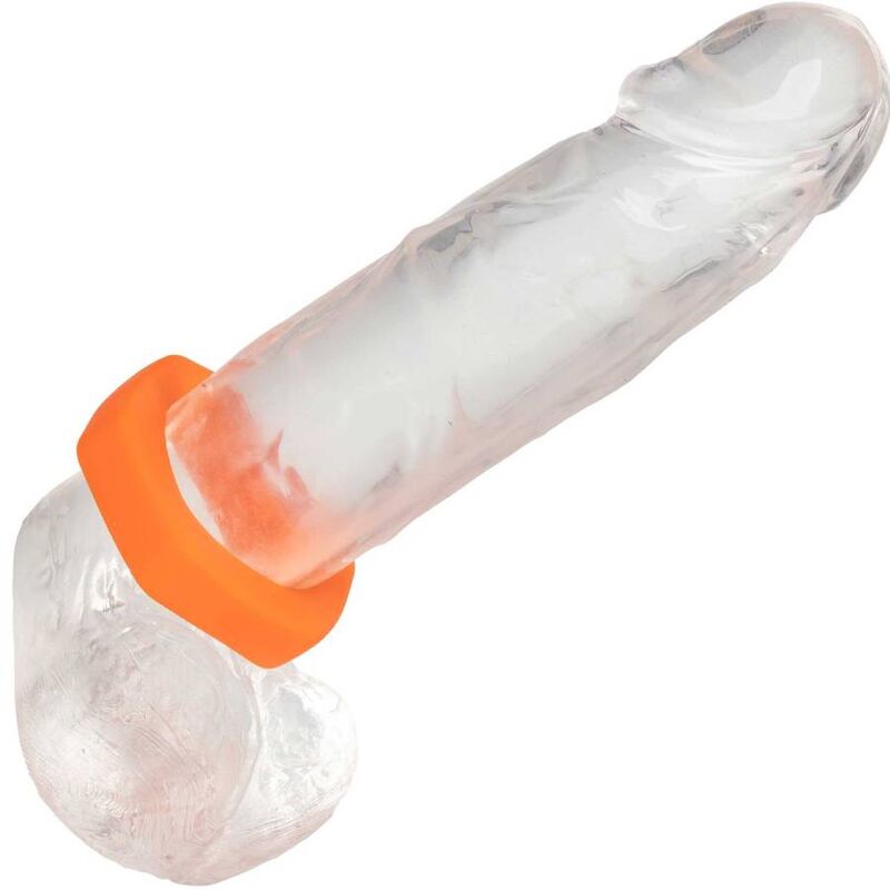 Calexotics Alpha - Anello per uomo, colore prolong sexagon arancione - vista laterale