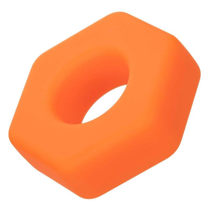 Calexotics Alpha - Anello per uomo, colore prolong sexagon arancione - in mano per le dimensioni