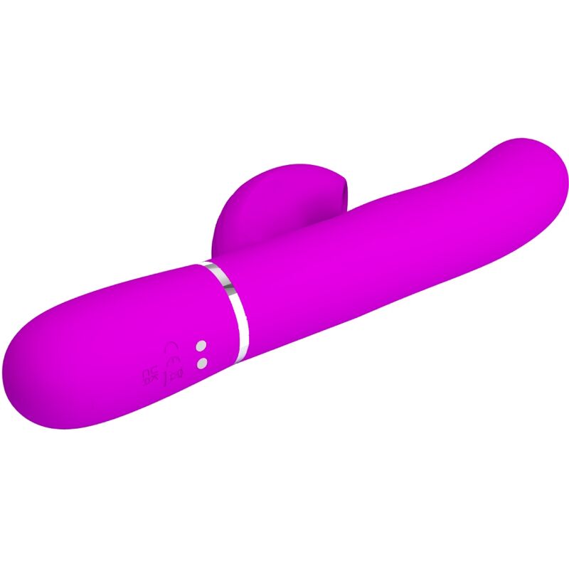 Pretty Love Perlita 3 - Massaggiatore doppio, colore spot viola - in mano per le dimensioni