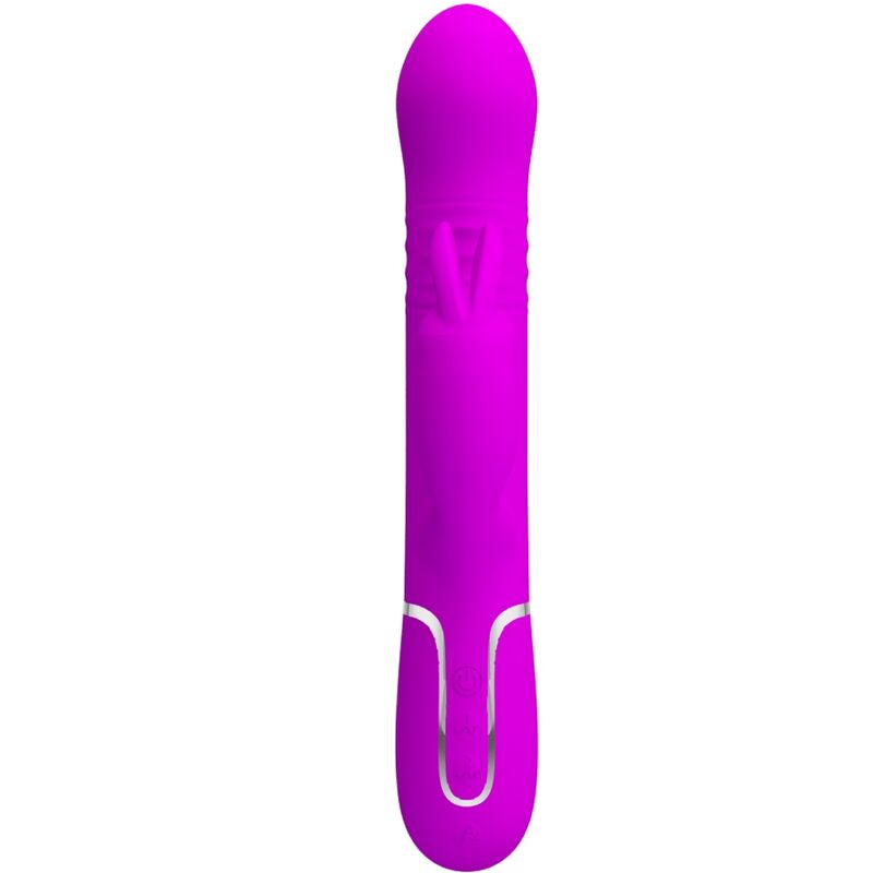 Pretty Love Perle Vibranti - Massaggiatore doppio, colore coale viola - vista laterale