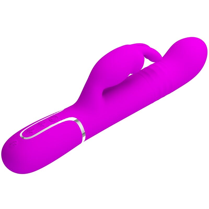 Pretty Love Perle Vibranti - Massaggiatore doppio, colore coale viola - nella confezione