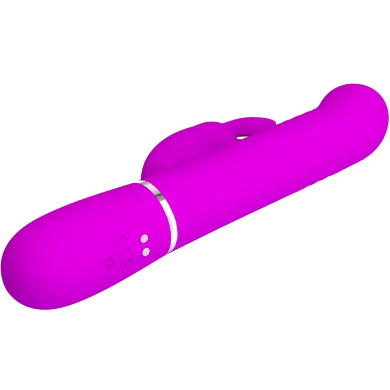 Pretty Love Perle Vibranti - Massaggiatore doppio, colore coale viola - in mano per le dimensioni