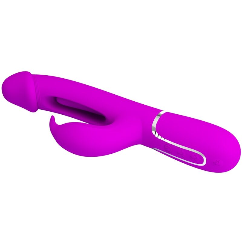 Pretty Love Dejon - Massaggiatore doppio, colore fucsia - in mano per le dimensioni