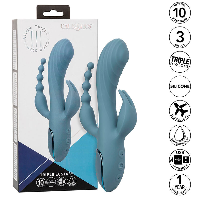 Calexotics Triple Ecstasy - Massaggiatore doppio - vista laterale