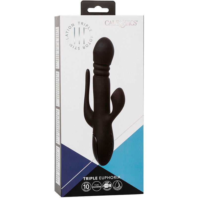 Calexotics Triple Euphoria - Massaggiatore doppio - in mano per le dimensioni