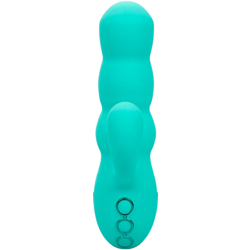 Calexotics Mar Diva Rabbir Aqua Green - Massaggiatore doppio - vista laterale