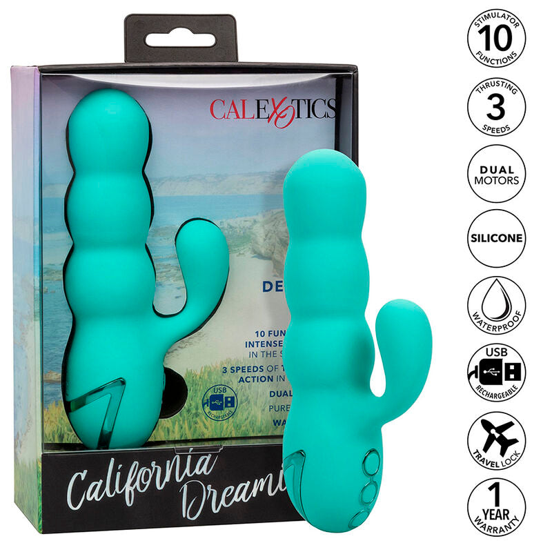 Calexotics Mar Diva Rabbir Aqua Green - Massaggiatore doppio