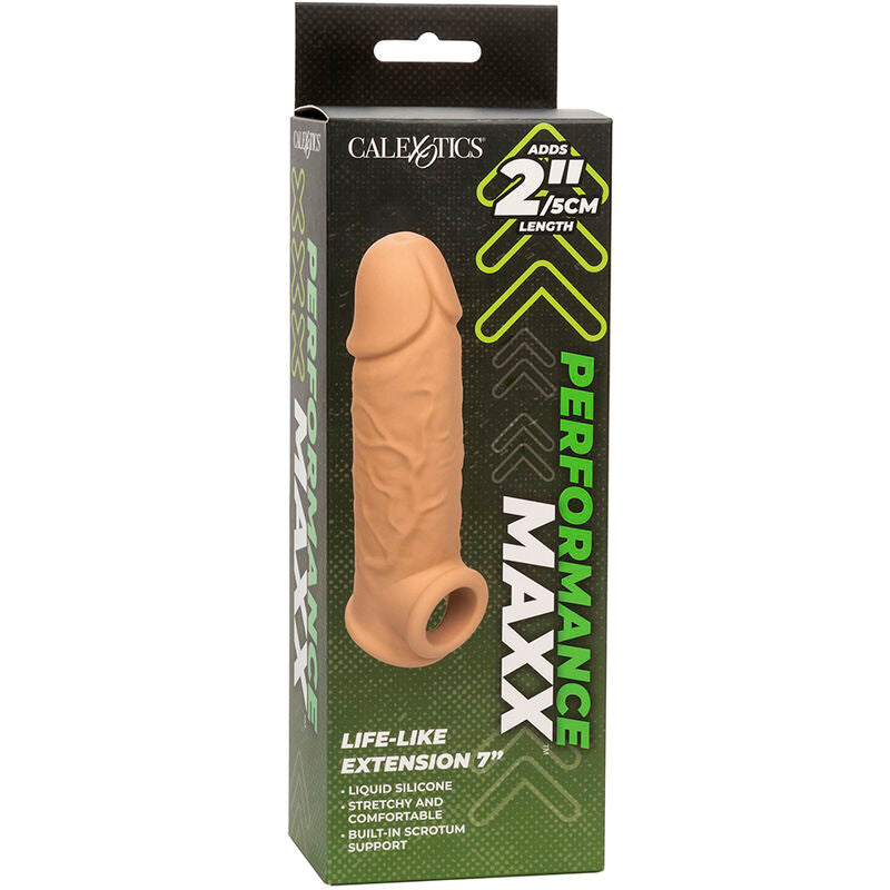 Calexotics Performance Maxx Life Like Extension 7 Pelle Marrone - Accessorio intimo, colore standard - retro