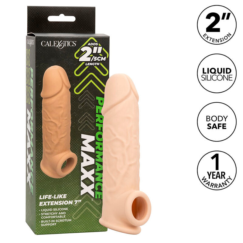 Calexotics Performance Maxx Life Like Extension 7 Pelle Marrone - Accessorio intimo, colore standard