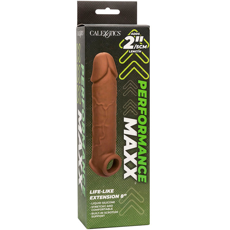 Calexotics Performance Maxx Life Like Extension 7 Pelle Marrone - Accessorio intimo, colore 8 marrone - retro