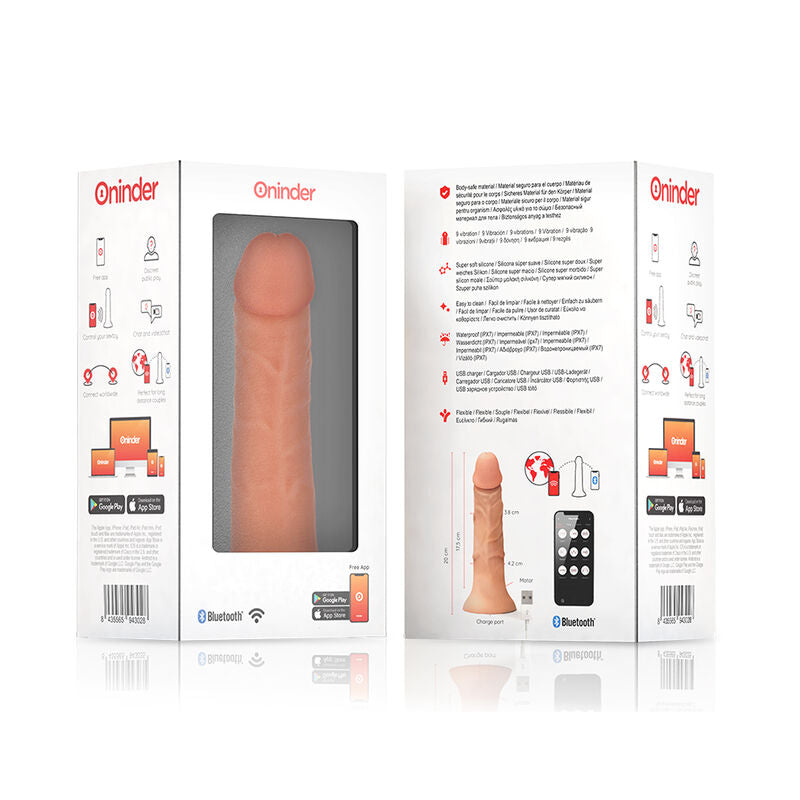 Oninder Medio Bogotá 9 Velocità Naturale 20 CM O 4.2 CM - Massaggiatore con app - vista frontale