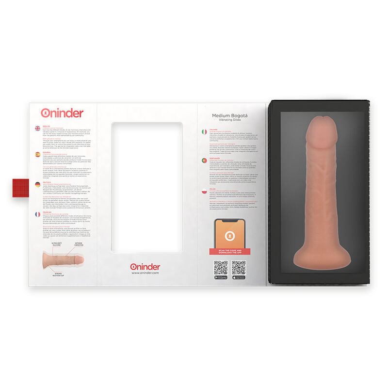 Oninder Medio Bogotá 9 Velocità Naturale 20 CM O 4.2 CM - Massaggiatore con app - in mano per le dimensioni