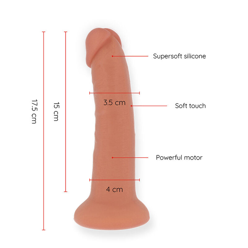 Oninder Piccolo Bogotá 9 Velocità Naturale 17.5 CM O 4 CM - Massaggiatore con app - vista laterale