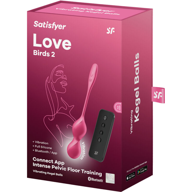 Satisfyer Love Birds 2 Sfere Kegel Vibranti + - Palline Kegel - in mano per le dimensioni