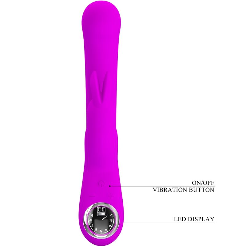 Pretty Love Skylar - Massaggiatore doppio, colore viola - vista laterale