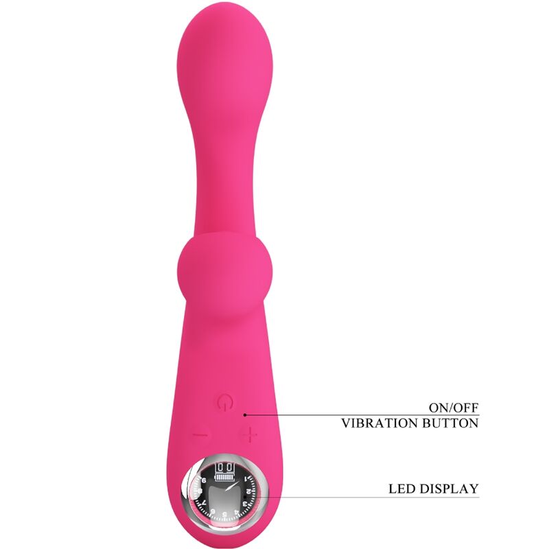 Pretty Love Skylar - Massaggiatore doppio, colore rosa - vista laterale